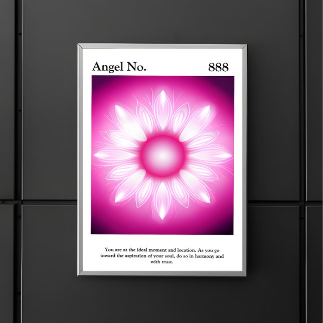 Póster Poster del número de ángel de aurícula estética pe (Aura Angel Number Poster)