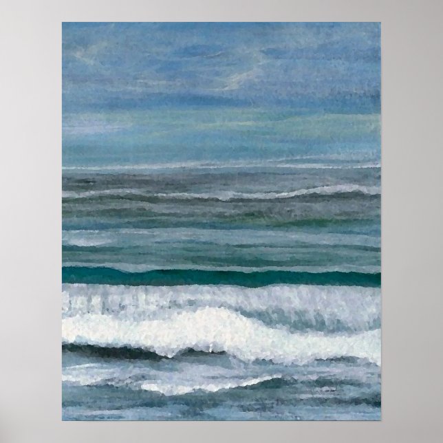 Póster Poster del océano Diane de Cricket - Océano azul (Frente)