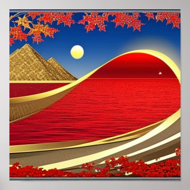 Póster Poster del océano otoño (Frente)