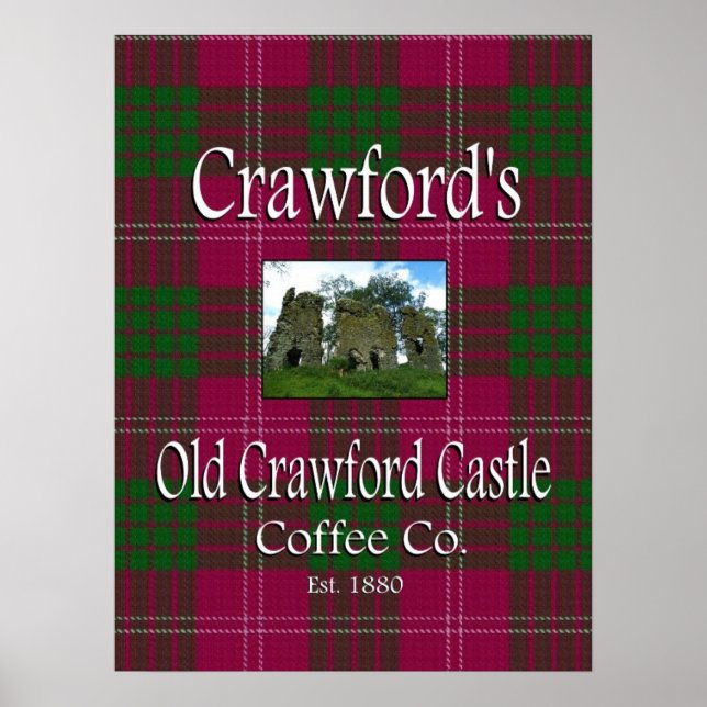 Póster Poster del Old Crawford Castle Coffee Co. (Frente)