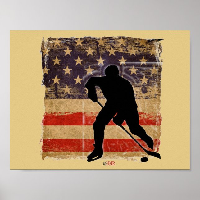 Póster Poster del Orgullo Americano de Hockey (Frente)