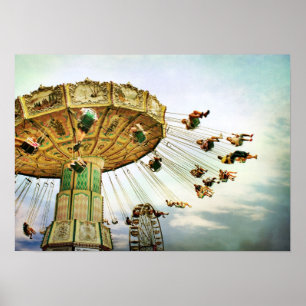 Póster Poster del oscilación del parque de atracciones