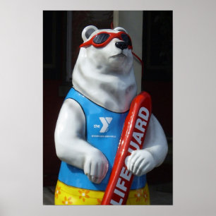 Póster Poster del oso blanco de Lifeguard