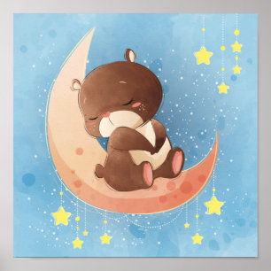 Póster Poster del oso dormido