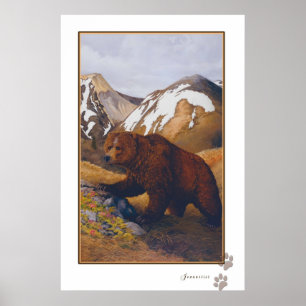 Póster poster del oso marrón