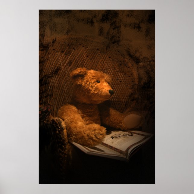 Póster Poster del oso viejo oso triste Teddy Bear (Frente)