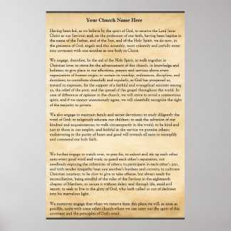 Póster Poster del Pacto de la Iglesia