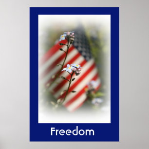 Póster Poster del país de bandera de la libertad