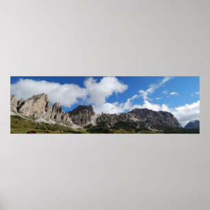 Póster Poster del paisaje de las dolomías
