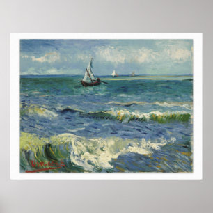 Póster Poster del paisaje marino de Van Gogh
