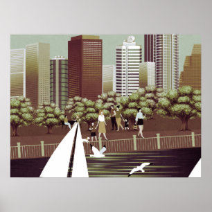 Póster Poster del paisaje urbano
