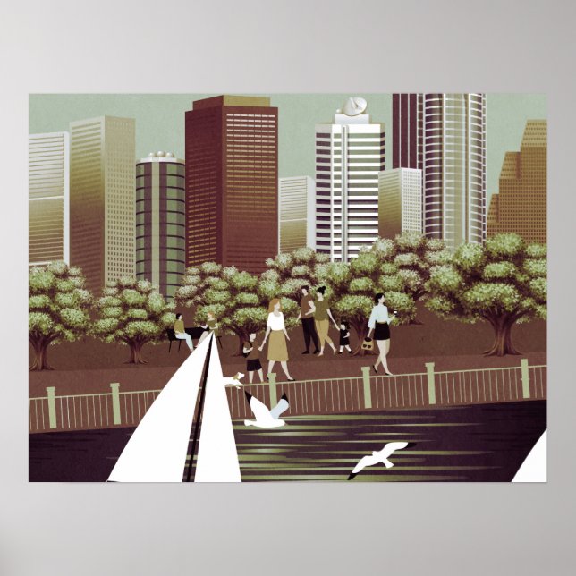 Póster Poster del paisaje urbano (Frente)