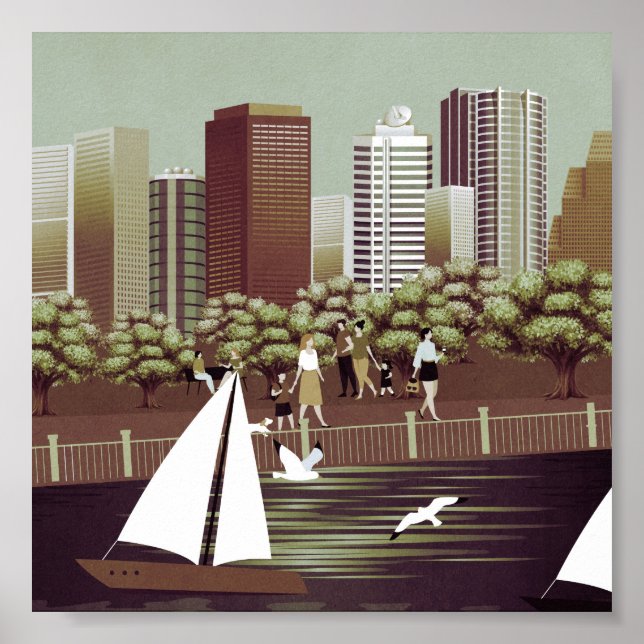 Póster Poster del paisaje urbano (Frente)