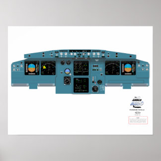 Póster Poster del panel delantero A320