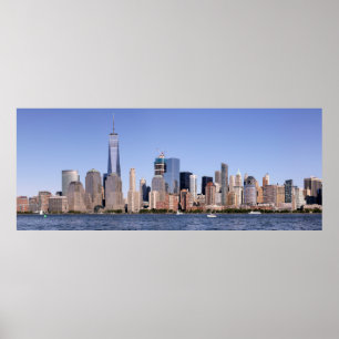 Póster Poster del panorama del Lower Manhattan
