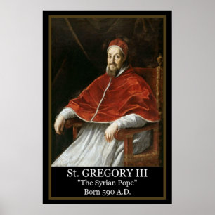 Póster Poster del Papa Gregorio III "El Papa sirio"