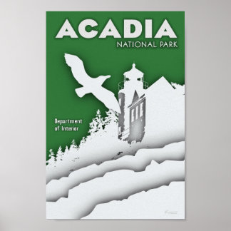 Póster Poster del Parque Nacional Acadia