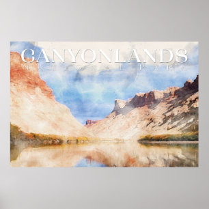 Póster Poster del Parque Nacional Canyonlands, Utah Print