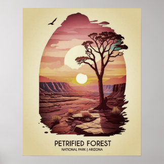 Póster Poster del Parque Nacional de los Bosques Petrific