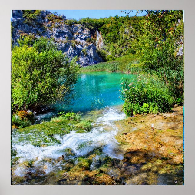 Póster Poster del Parque Nacional de los Lagos de Plitvic (Frente)