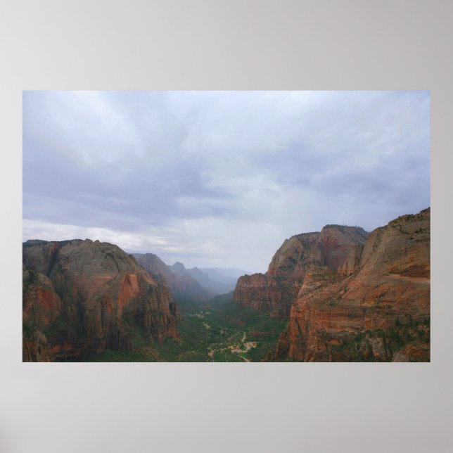 Póster poster del parque nacional de zion (Frente)