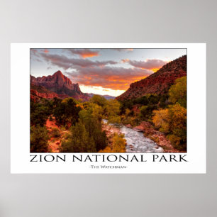 Póster Poster del parque nacional de Zion