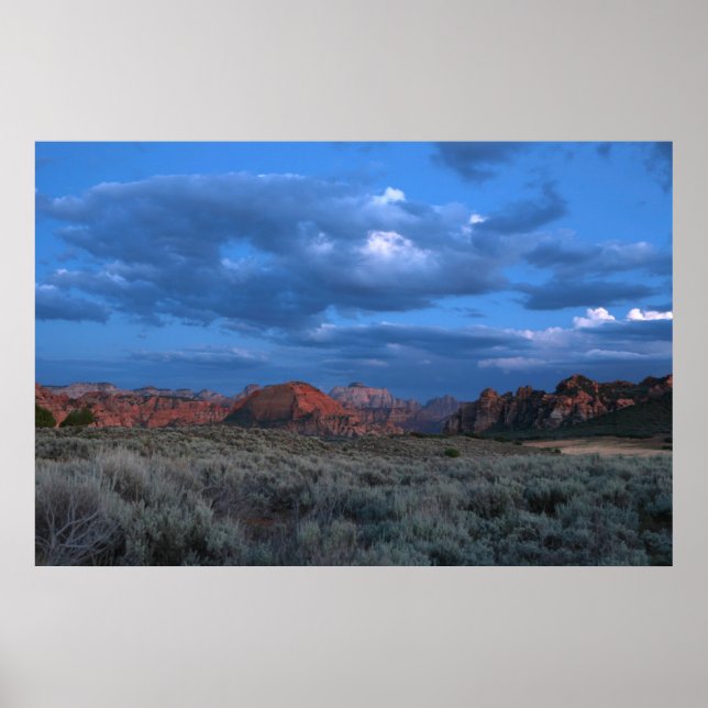 Póster poster del parque nacional de zion (Frente)