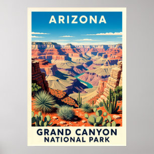 Póster Poster del Parque Nacional del Gran Cañón de Arizo