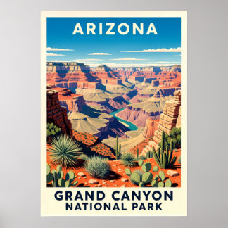 Póster Poster del Parque Nacional del Gran Cañón de Arizo