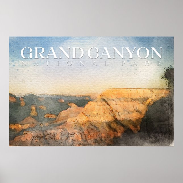 Póster Poster del Parque Nacional del Gran Cañón, impreso (Frente)