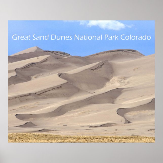 Póster Poster del Parque Nacional Great Sand Dunes (Frente)