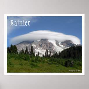 Póster Poster del Parque Nacional Mount Rainier