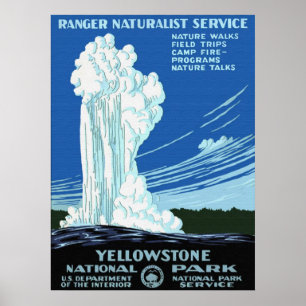 Póster Poster del Parque Nacional Yellowstone