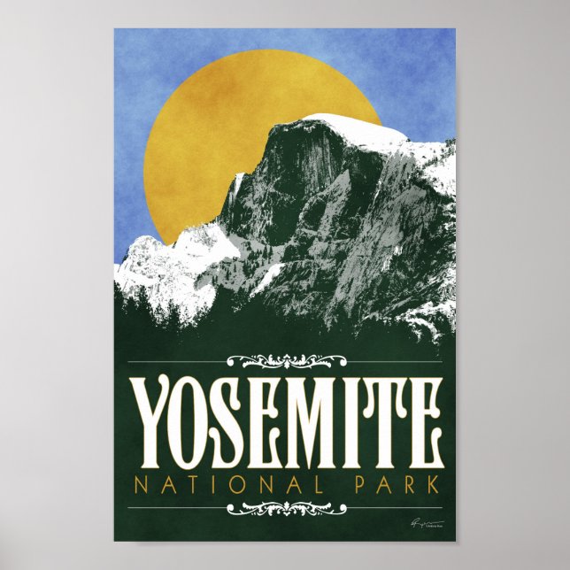 Póster Poster del Parque Nacional Yosemite (Frente)