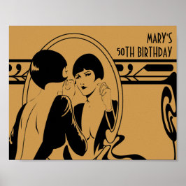 Póster poster del partido de cumpleaños de 1920