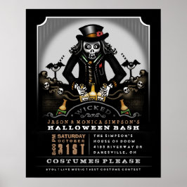 Póster Poster del partido de Halloween 16 x 20 Ghoulish B