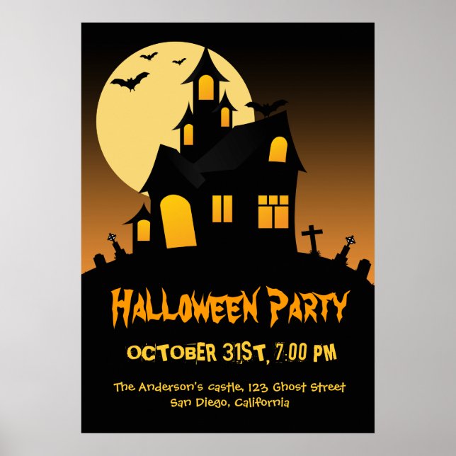 Póster Poster del Partido Halloween de la Halloween en la (Frente)
