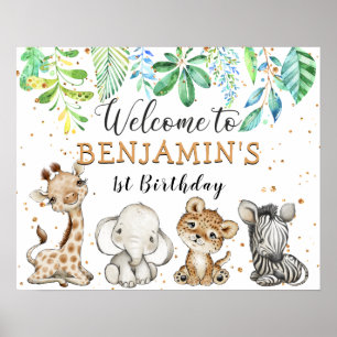 Póster Poster del partido Safari Wild Birthday