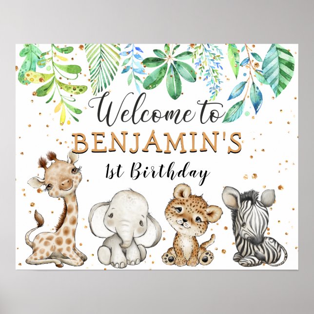 Póster Poster del partido Safari Wild Birthday (Frente)