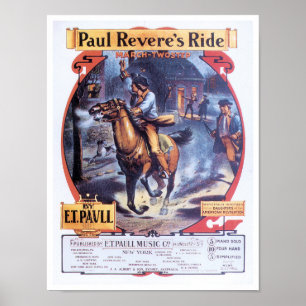 Póster Poster del paseo de Paul Revere