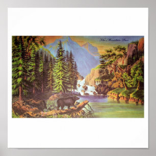 Póster Poster del paso de montaña