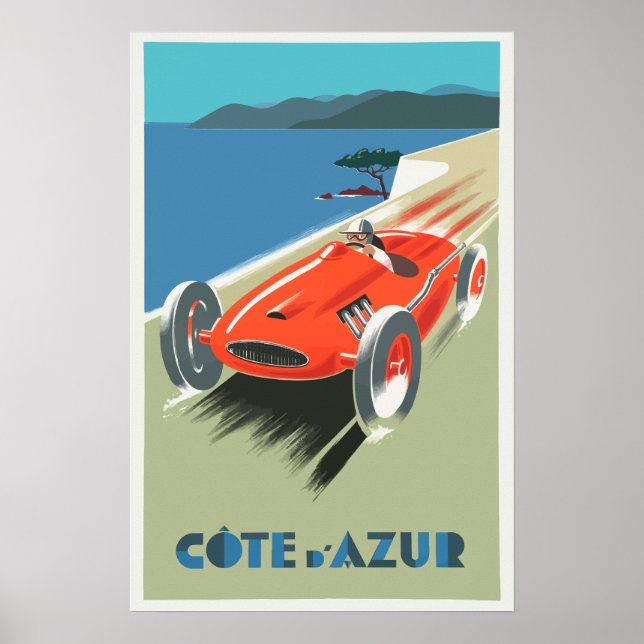 Póster Poster del Patrimonio de Francia de la Costa de Ma (Frente)
