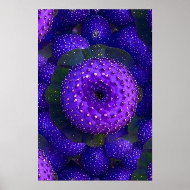 Póster Poster del patrón de naturaleza violeta púrpura (Frente)