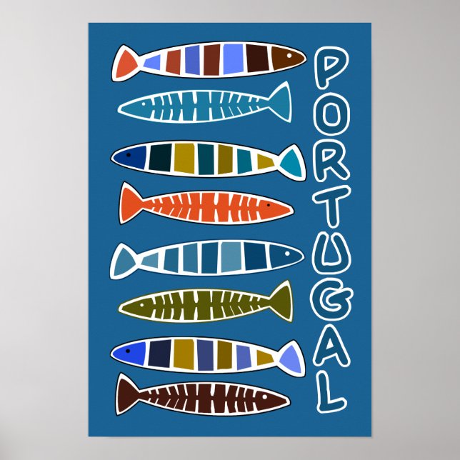 Póster POSTER del patrón de peces PORTUGAL (Frente)