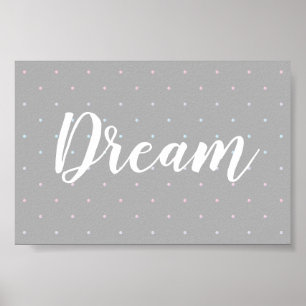 Póster Poster del patrón de punto Dream Pastel