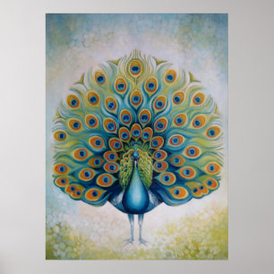 Póster Poster del pavo real
