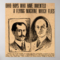 poster del periódico Wright Brothers de 1903