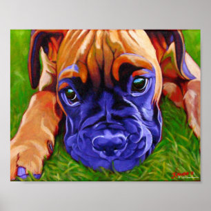 Póster Poster del perrito del boxeador