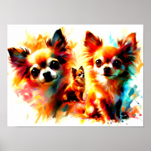 Póster Poster del perro de color acuático