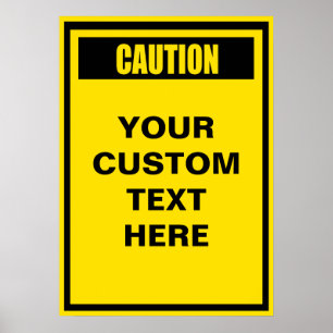 Póster Poster del Personalizado de advertencia